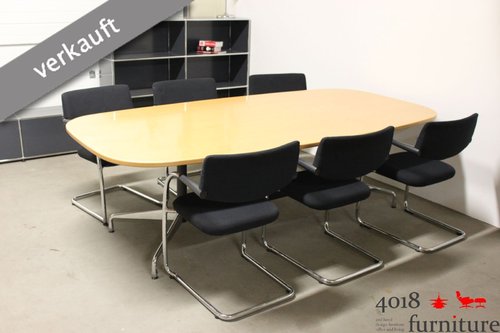 Vitra Charles Eames Segmented Table buche Bootsform 240 x 120 cm