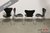 4 x Arne Jacobsen für Fritz Hansen 3107 Stuhl schwarz