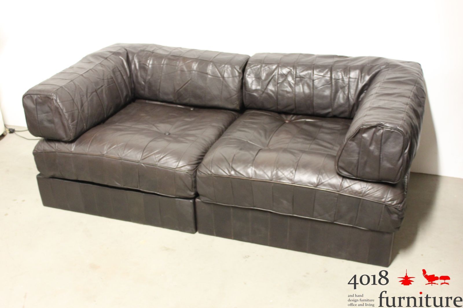 De Sede Ds 88 Sofa Patchwork Couch Canape 2 Sitzer Dunkelbraun
