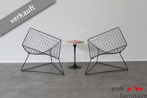 2 x IKEA OTI Sessel schwarz Metall Gammelgaard